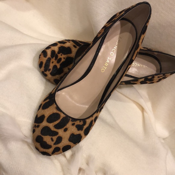 NWOT Franco Sarto Calf Hair Wedges - Picture 2 of 6